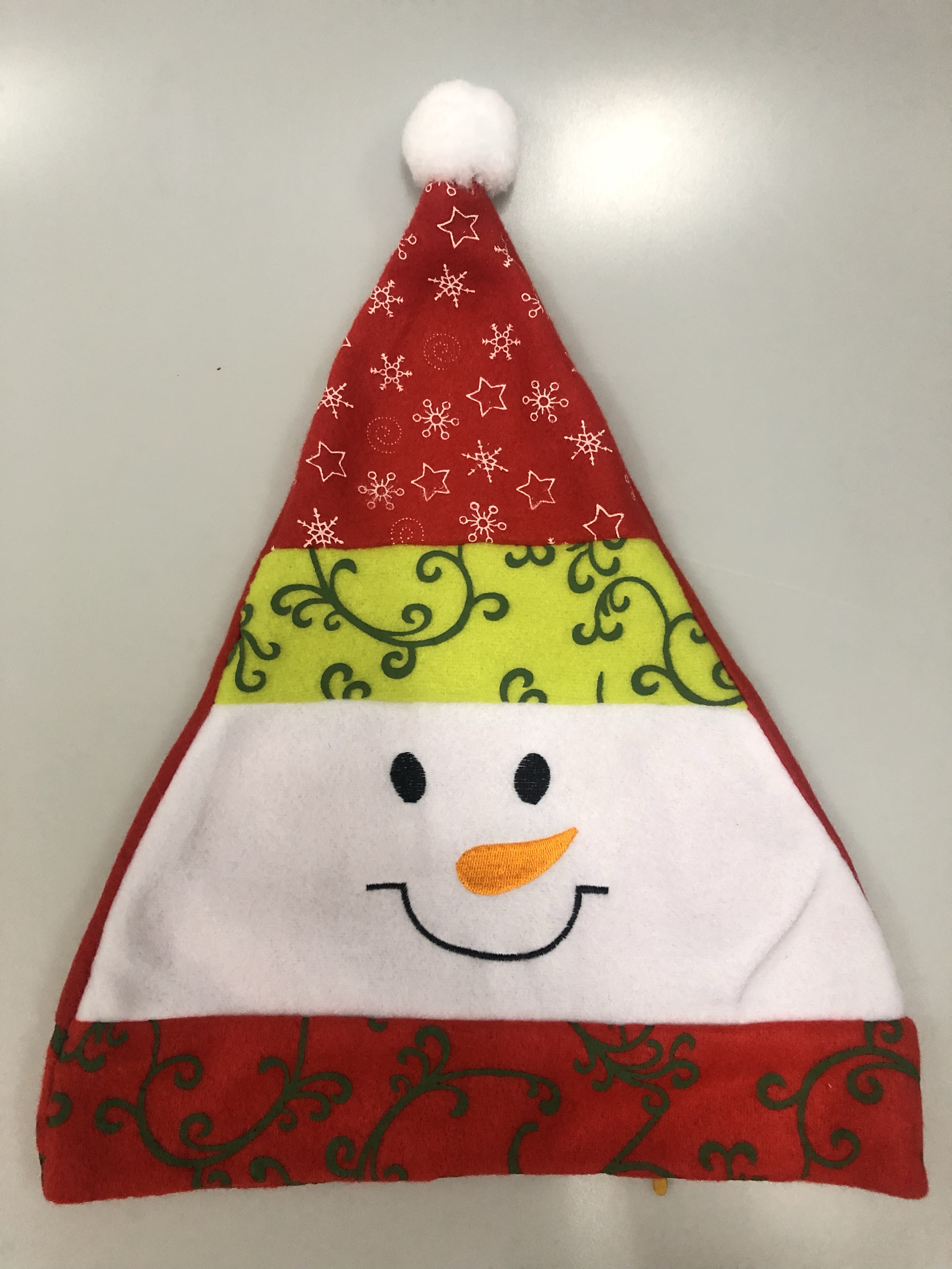 Christmas embroidered hat, Christmas snowman hat Specification image