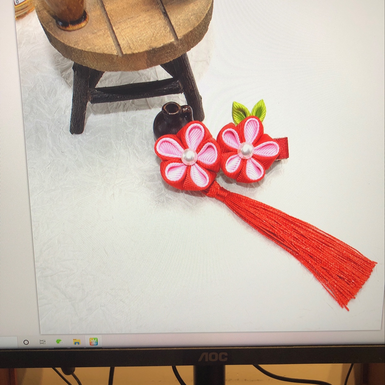 Green Magic Antique Jewelry Children's Jewelry Series Double Flowers Specification drawing