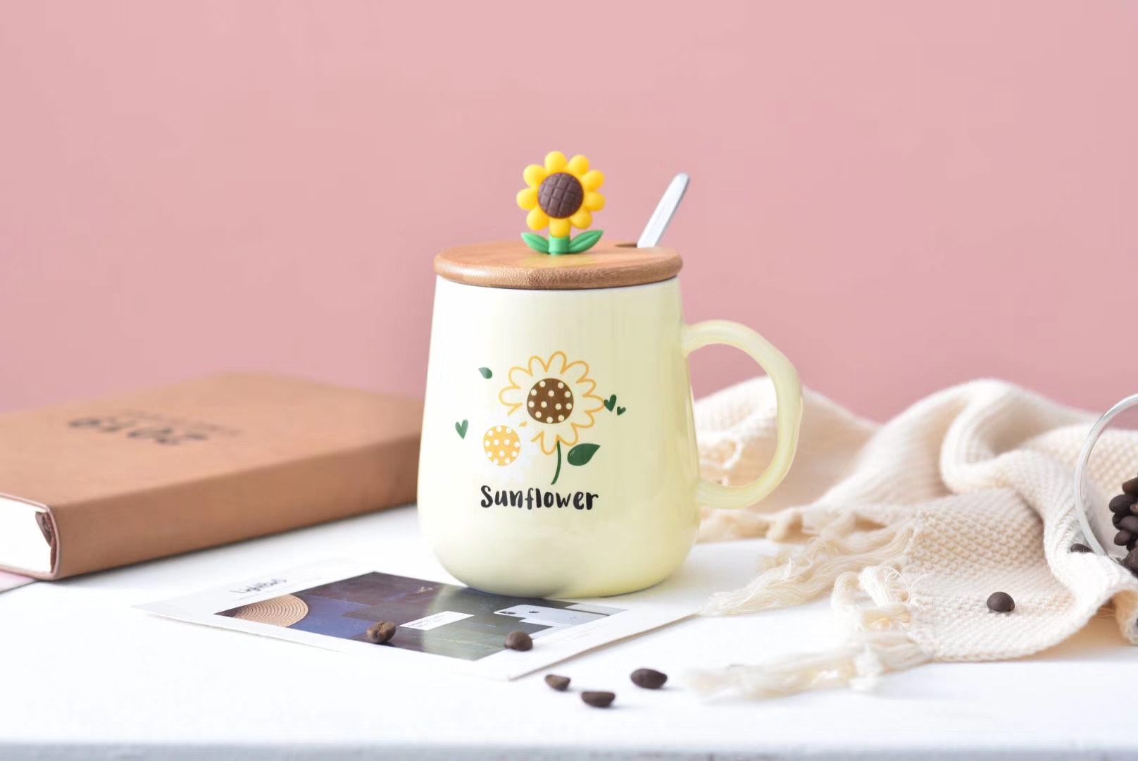Sunflower ceramic cup Item Picture