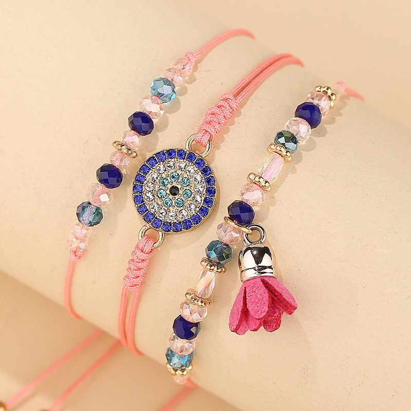 手工编织民族风手绳白底实物图