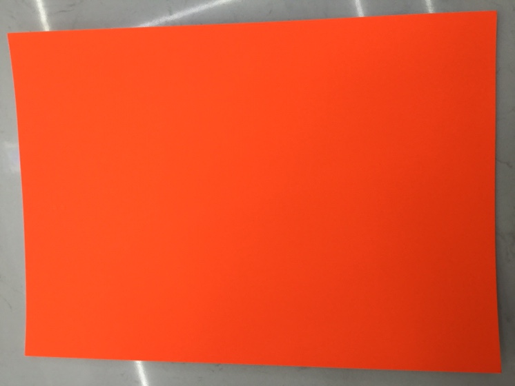 Fluorescent orange - silver single - sided paper jam full figure
