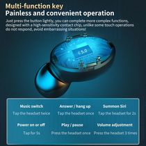 YEXIN's new F9-30 Bluetooth headset Digital Display B5 binaural 5.0 Touch Motion Triple display Bluetooth headset