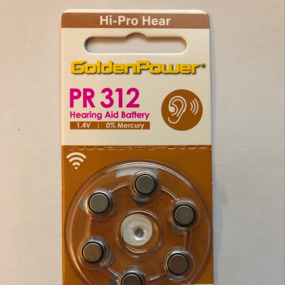 Jinli PR312 hearing aid battery button battery