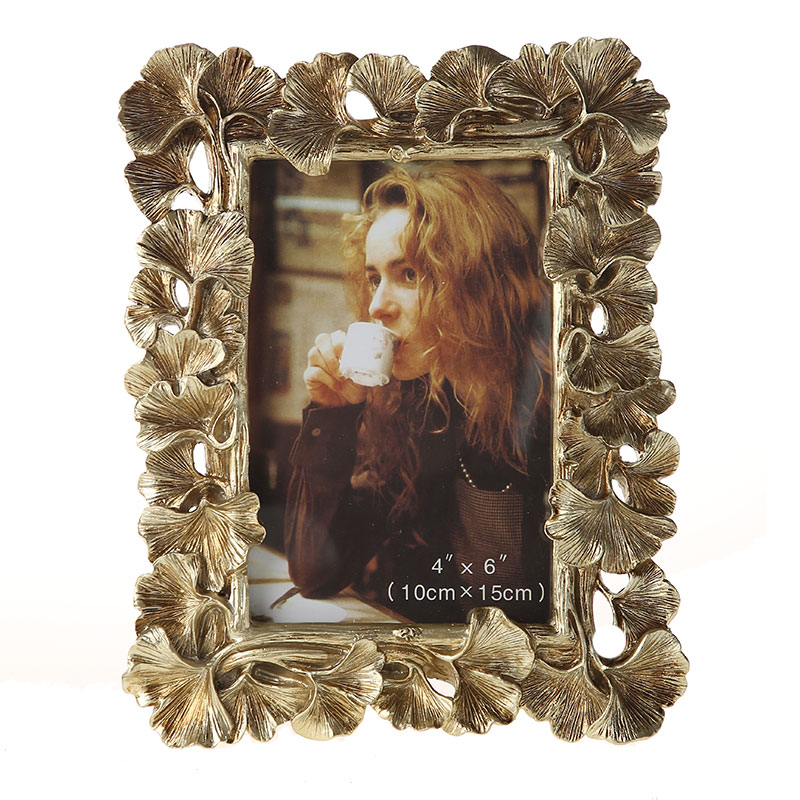 The new best-selling resin ginkgo leaf golden frame home decoration frame manufacturers direct picture frame thumbnail