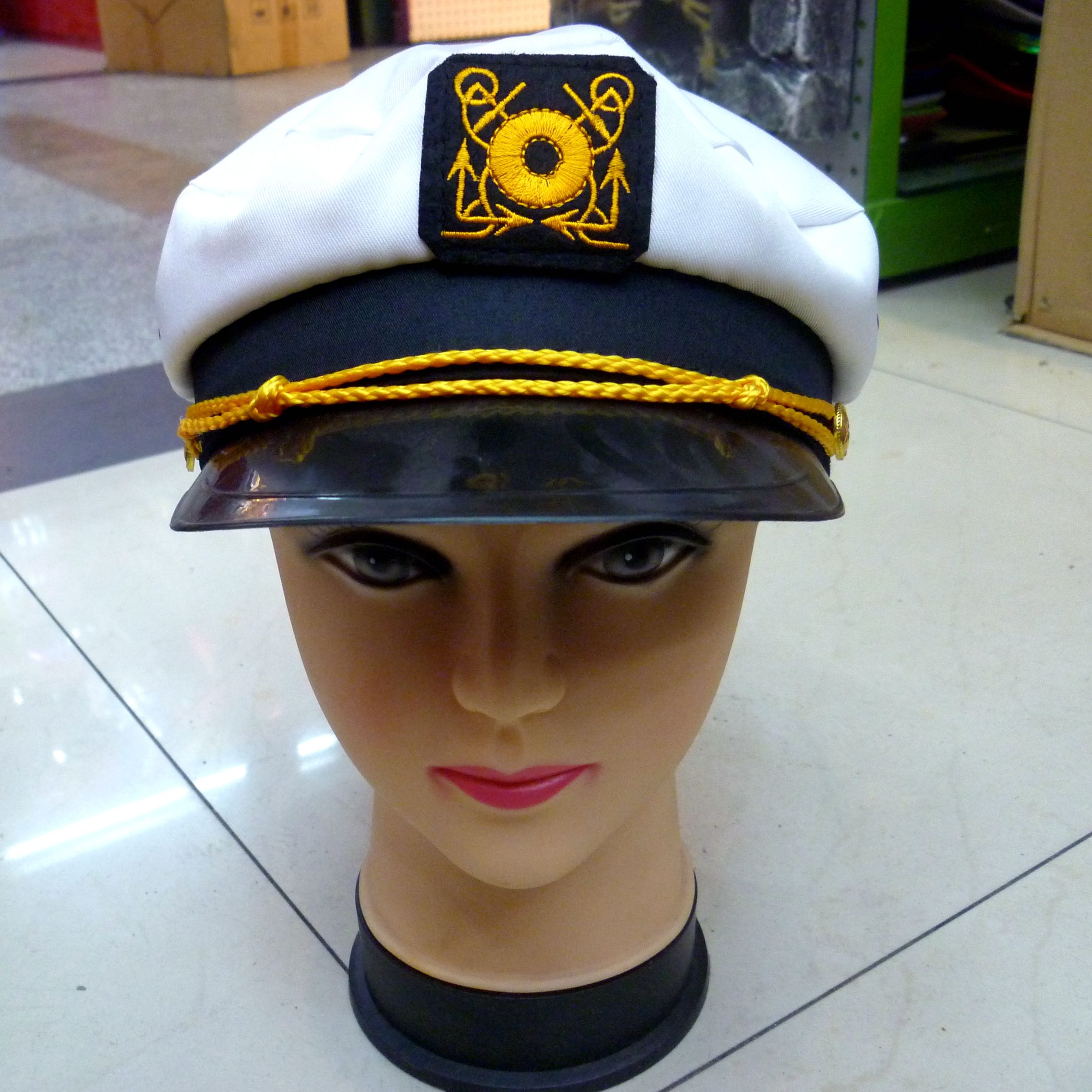 Sailor navy hat, white military hat