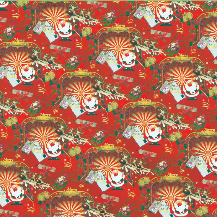 80G圣诞包装纸平安夜礼品盒搭配DIY装饰包书纸