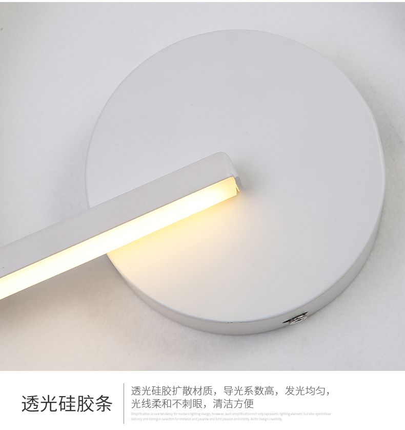 The new antique ironwork design modern style wall lamp with A simple design, Model A white detail image 5