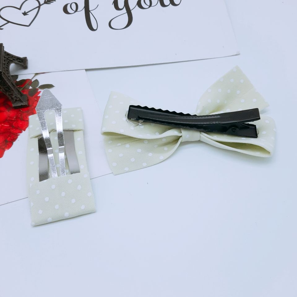 Simple little hair clip Korean girl beautiful clip bangs fresh bow cute hair clip Princess clip duck Item Picture