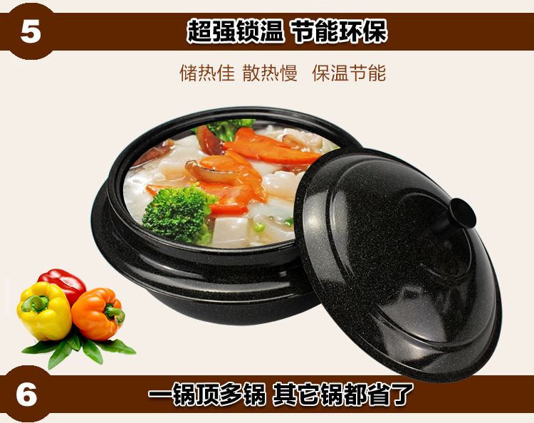 Ceramic-coated triple cast iron pot, 24cm detail image 5