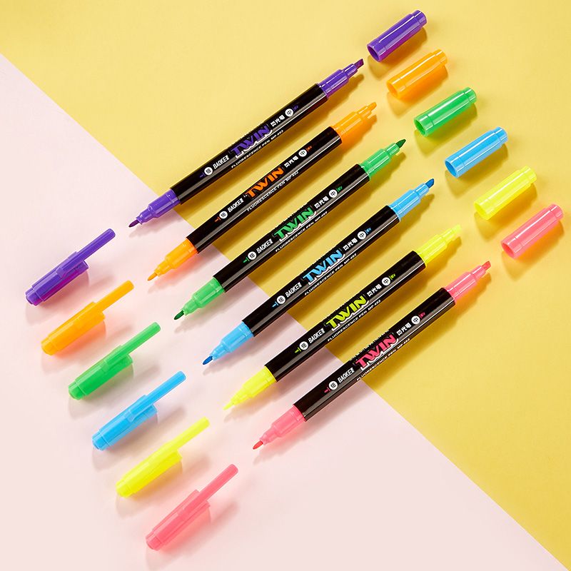BAOKE MP-492 dual-head highlighter with 6 colors
