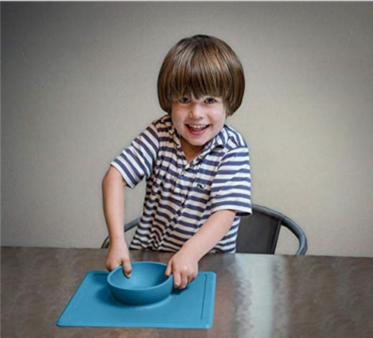 儿童吸盘硅胶餐盘 防摔辅食碗 婴儿硅胶餐垫宝宝辅食餐具详情图2
