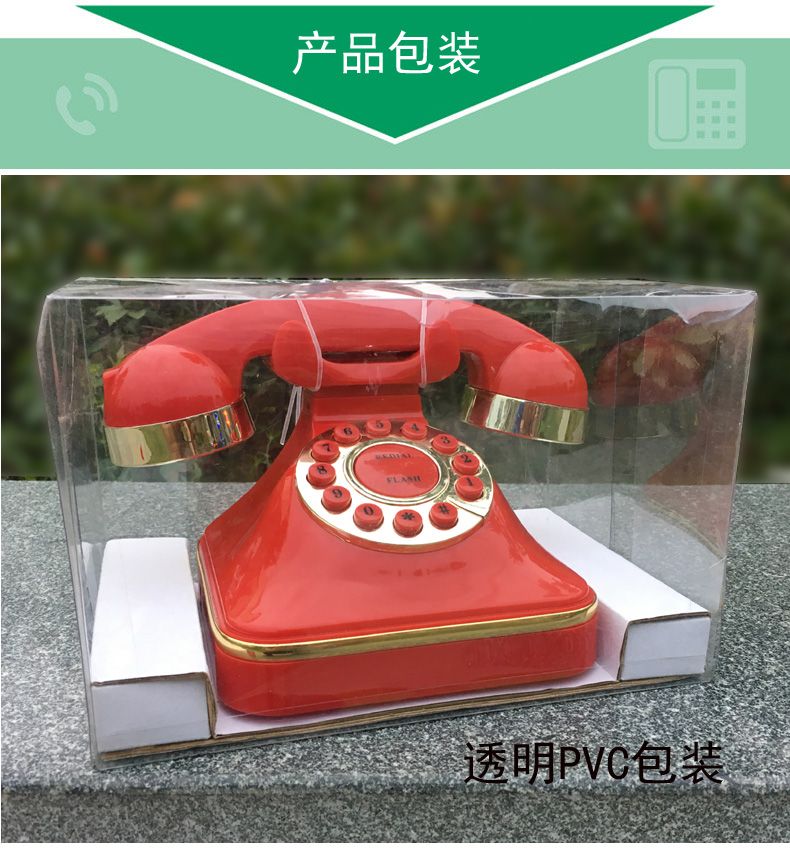 简约按键老式仿古电话机创意古典复古办公家用电话座机摆件电话机详情图8