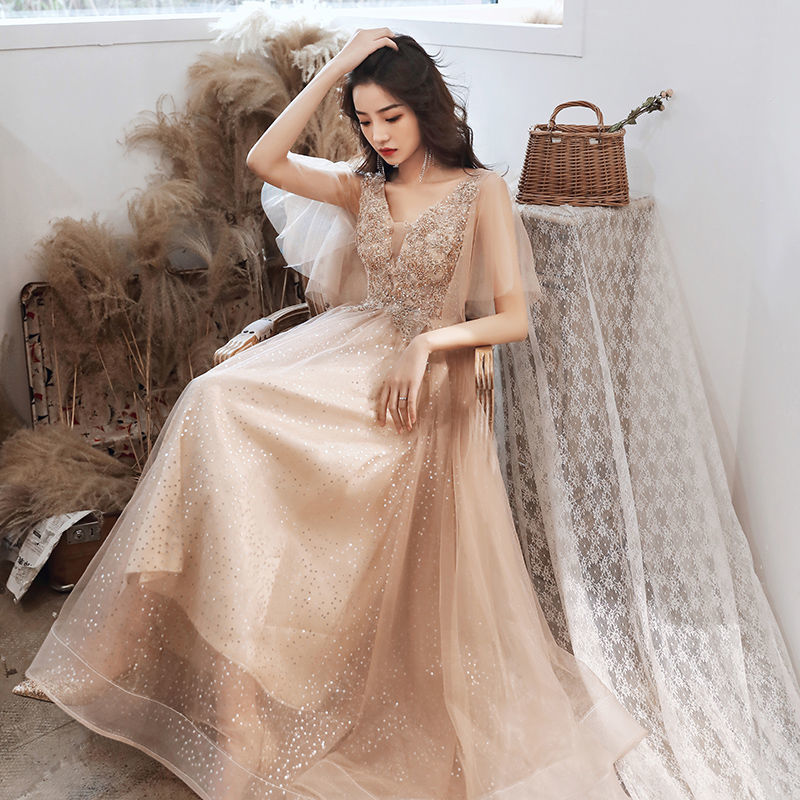 大码晚礼服裙女胖mm显瘦2气场女王高端大气宴会气质主持人