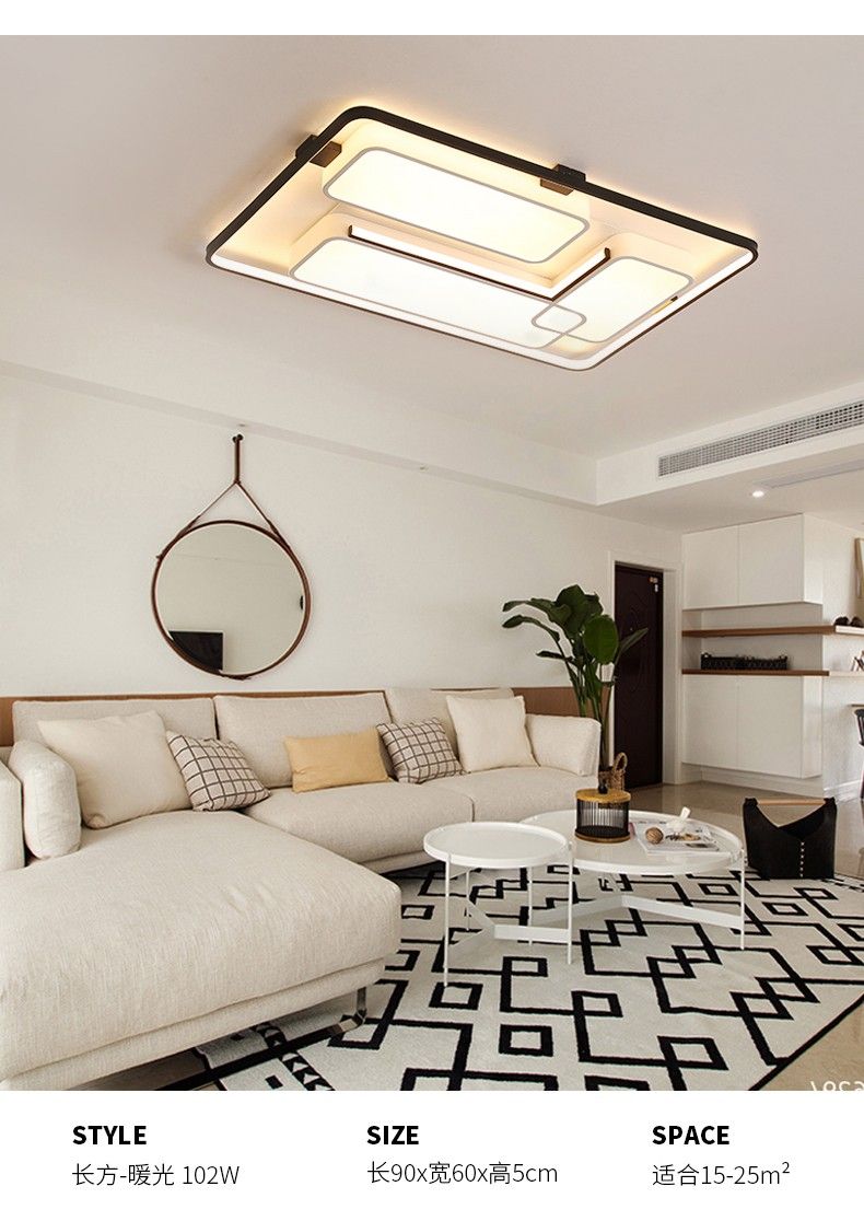 The new antique ironwork + acrylic geometric pattern modern bedroom lamp with stepless dimming circle detail image 4