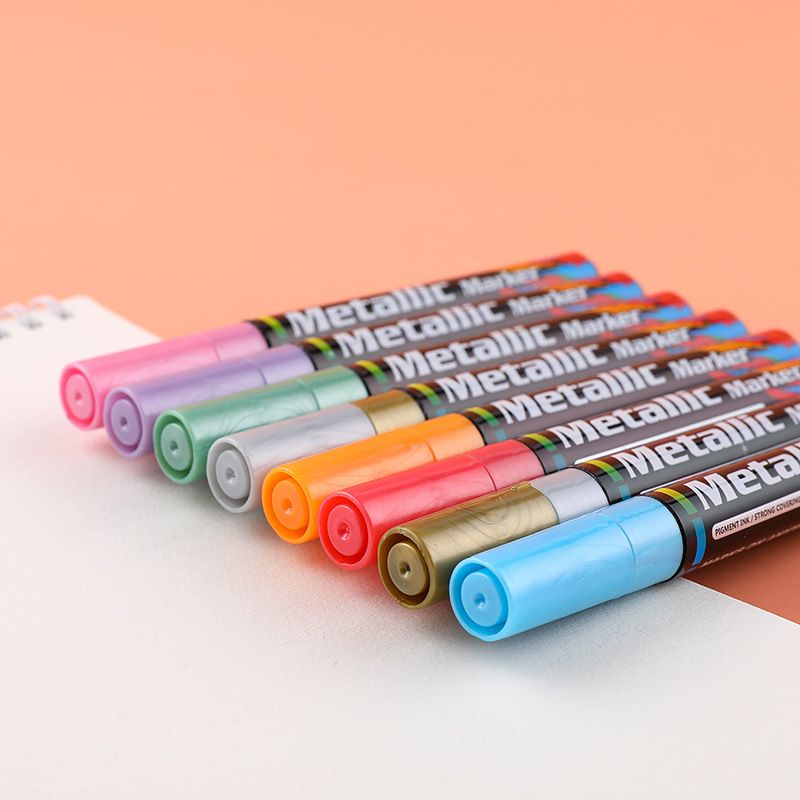 Guangna 8151 large black card special pen 15 color set metal color pen metal color water DIY album pen thumbnail
