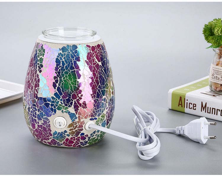 Seven-color color-changing Mosaic aroma diffuser, export aroma candle, Mosaic household aroma diffuser wholesale, flameless aroma diffuser detail image 16