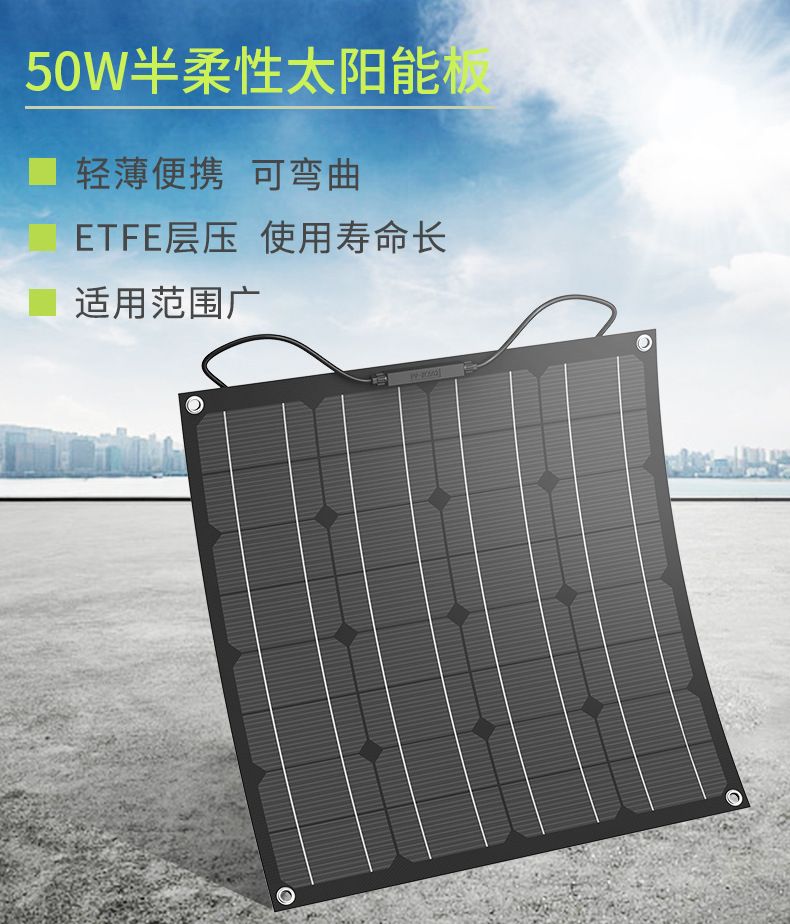 High temperature and bending resistance 50W high power solar charger scratch proof solar panel