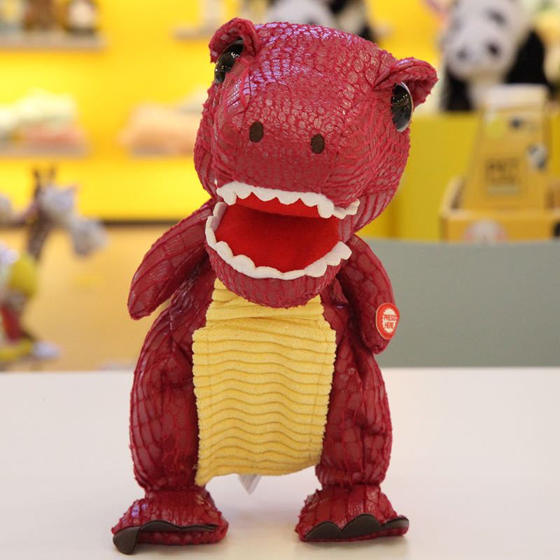 The new plush dinosaur toy is electric, walking and moving, with a Tyrannosaurus rex roaring details Picture