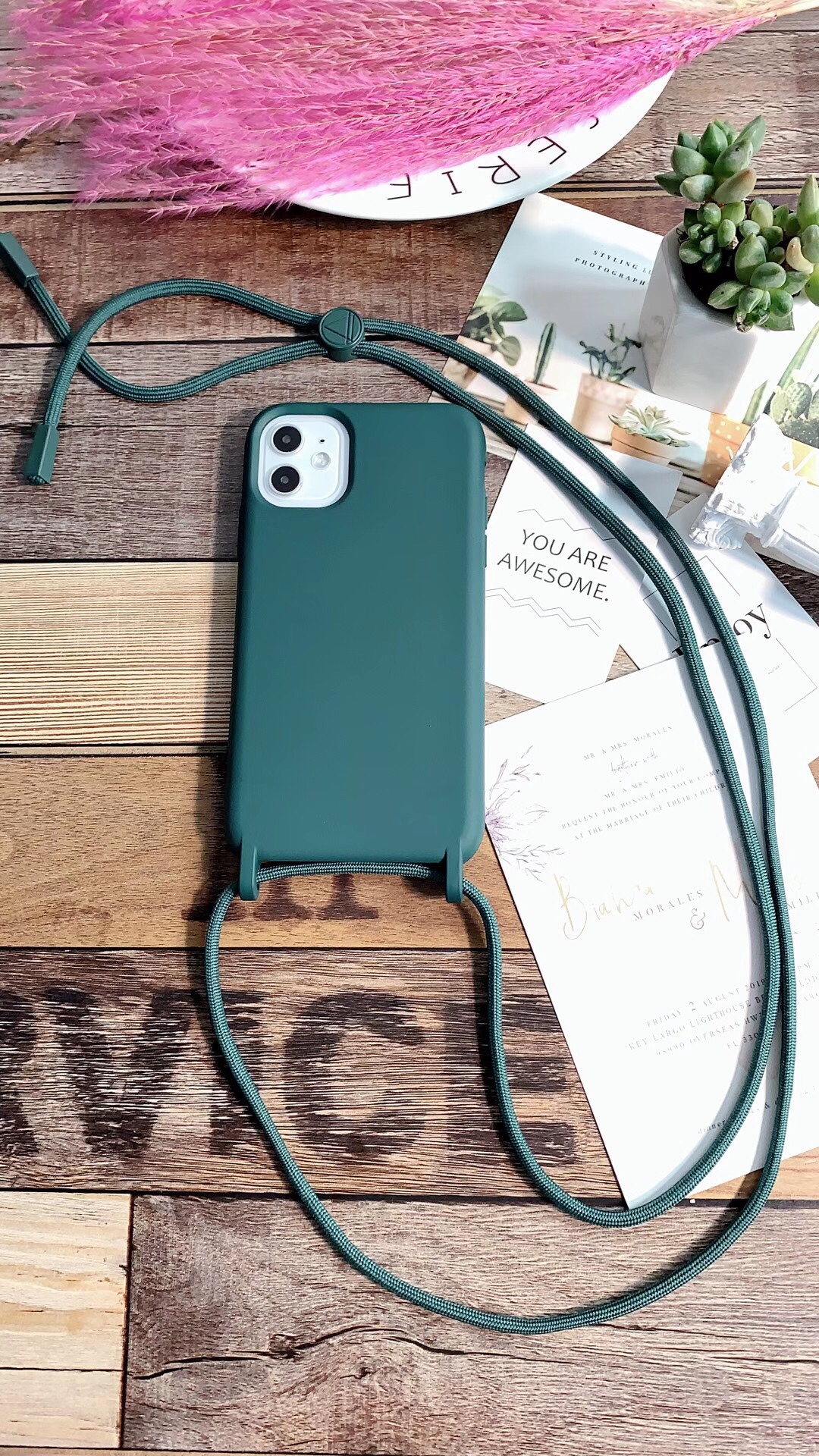 挂绳硅胶手机壳  液态手感壳 iPhone