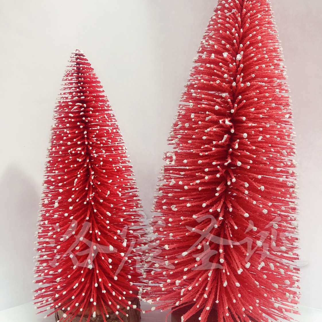 Christmas Gift Christmas Tree Small Red Flocking Tree Factory Direct Sales