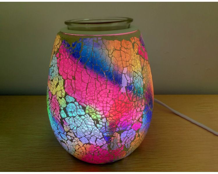 Seven-color color-changing Mosaic aroma diffuser, export aroma candle, Mosaic household aroma diffuser wholesale, flameless aroma diffuser detail image 10