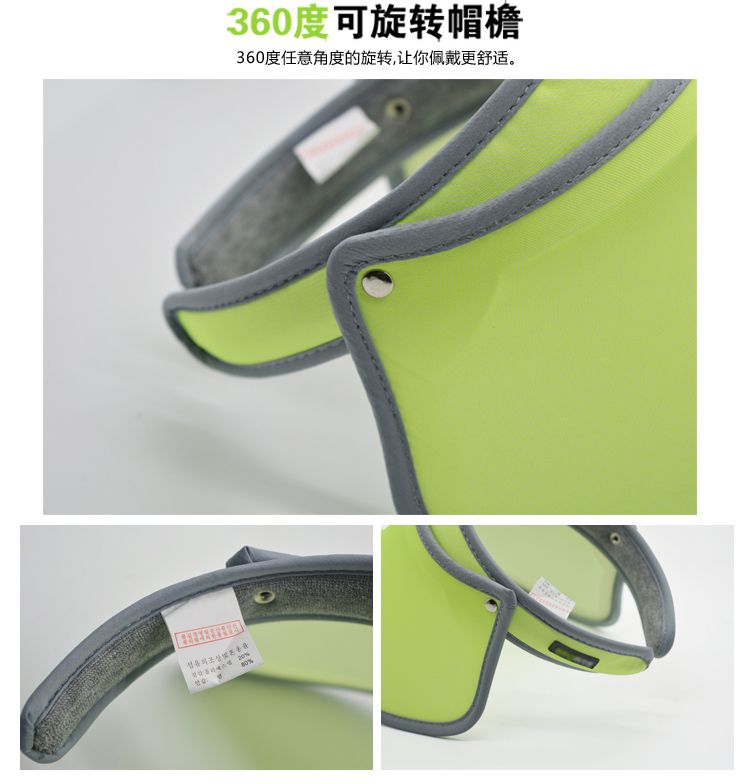 遮阳帽防晒帽空顶太阳帽 女夏天遮脸防紫外线范爷同款伸缩帽详情图5