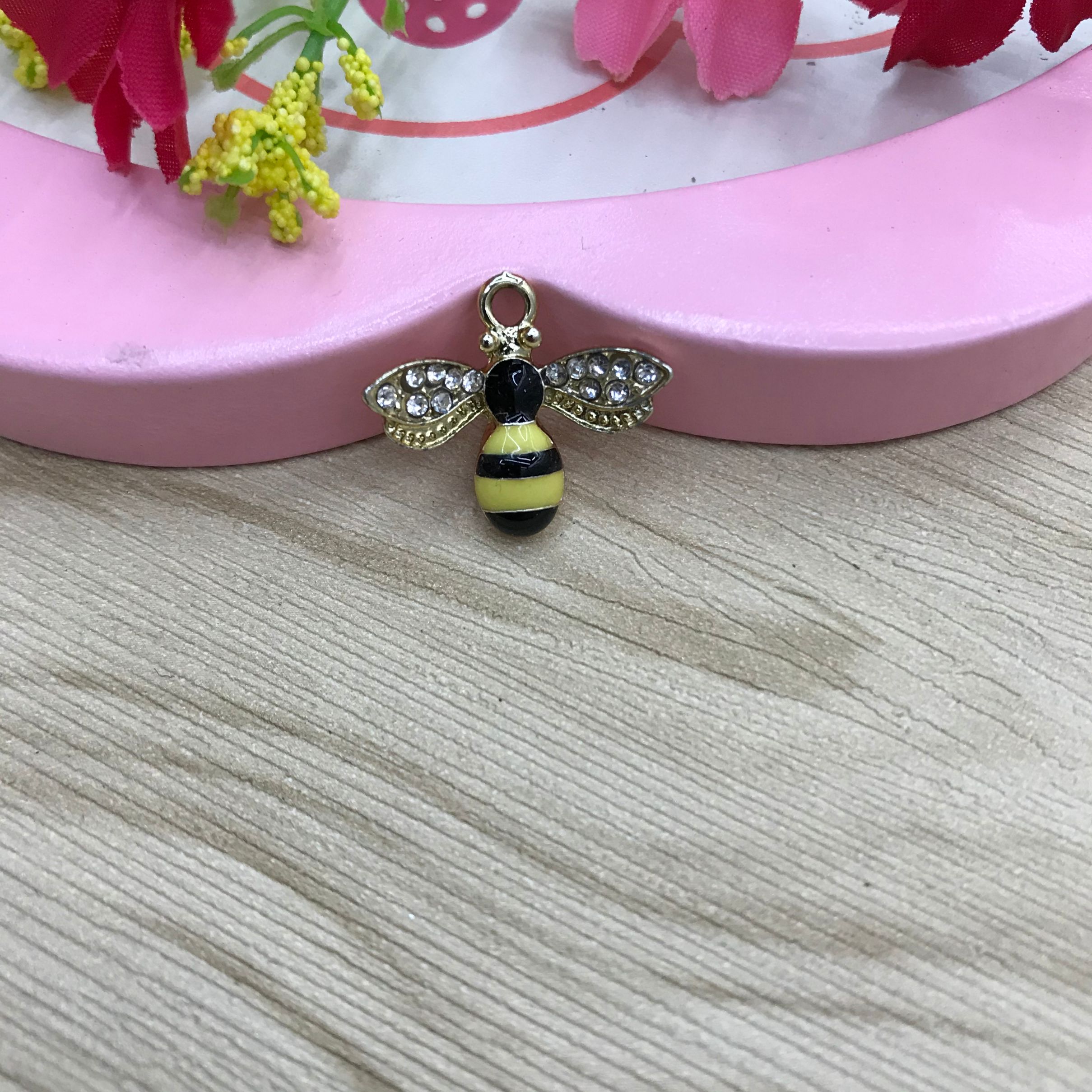 New pearl oil drip and diamond bee Peacock series diy jewelry accessories, hair accessories, hats, bags, shoes, clothing and accessories Item Picture