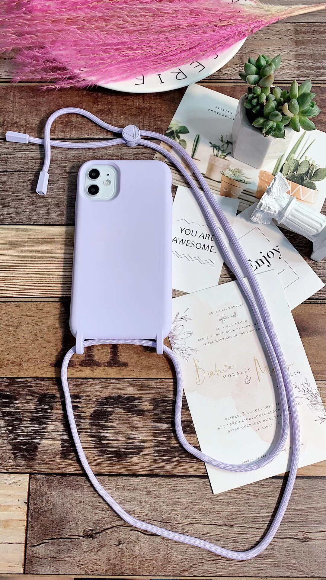 挂绳硅胶手机壳  液态手感壳 iPhone