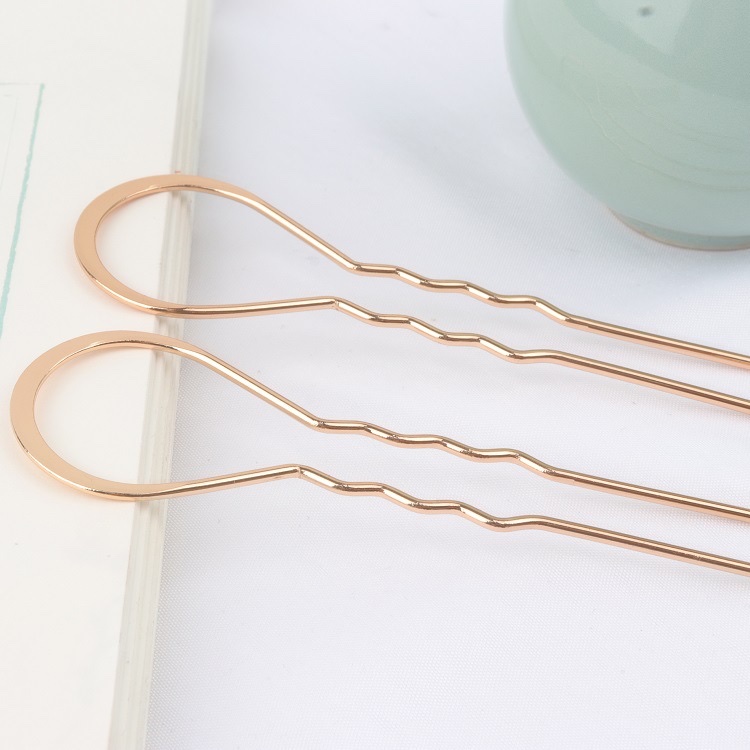Color-preserving copper accessories, ancient-style headwear material, hairpin 30×100mm, flattened hairpin main body Specification image