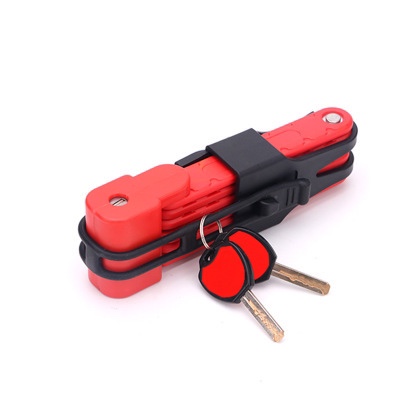 Folding lock bike lock mountain bike lock anti-theft lock joint lock riding equipment battery car lock motorcycle lock Specification drawing