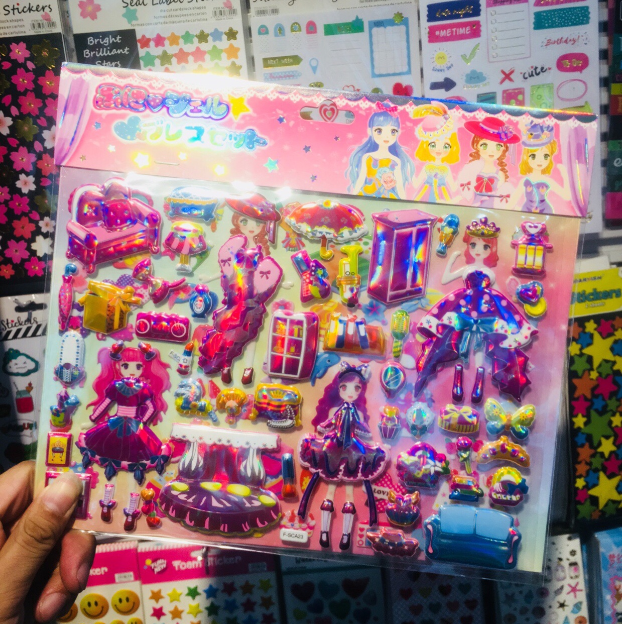 双层立体贴纸卡通公主泡泡贴纸女孩粘贴纸换装穿衣服贴纸114图