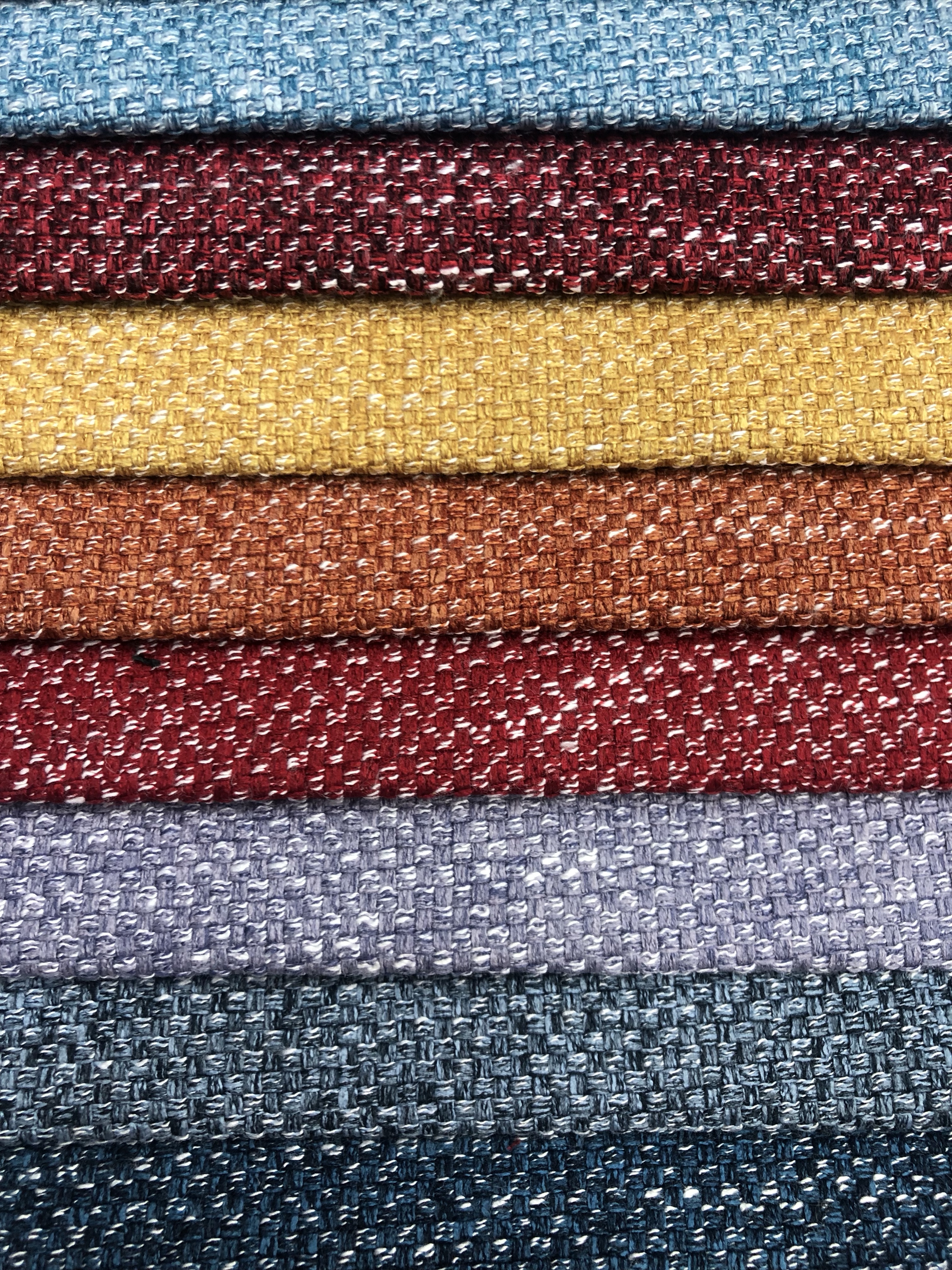 Coarse linen sofa fabric, polyester linen sofa cushions, throw pillows, car covers, bags, accessories, shoes, hats, checkered polyester linen fabric, linen wholesale Specification image