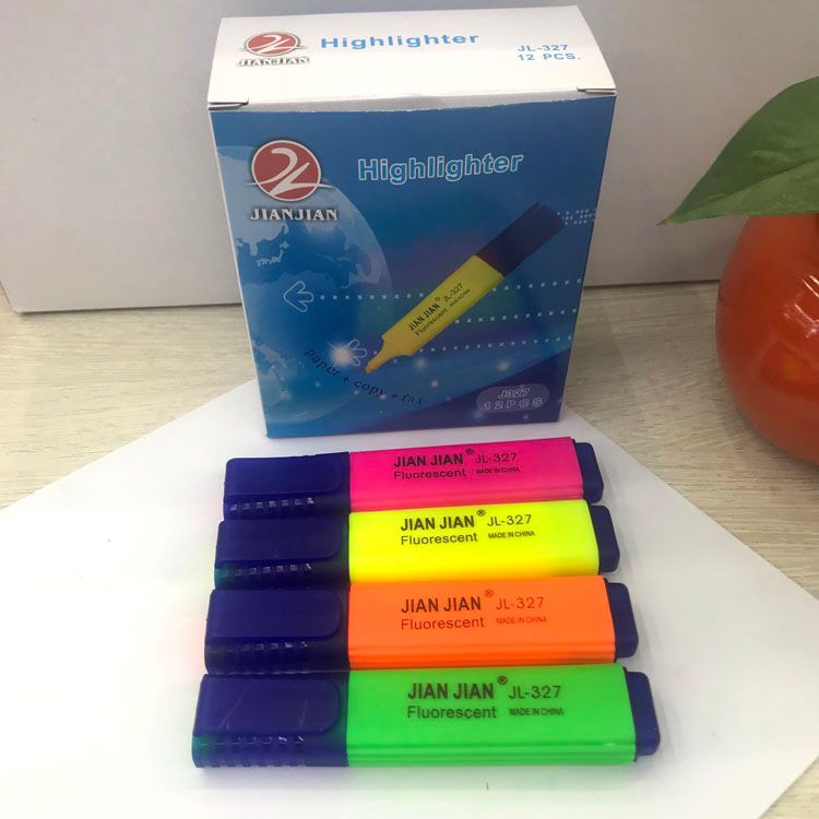 JIANJIAN JL-327fluorescent Pencil boxed yellow, orange, green and pink mixed