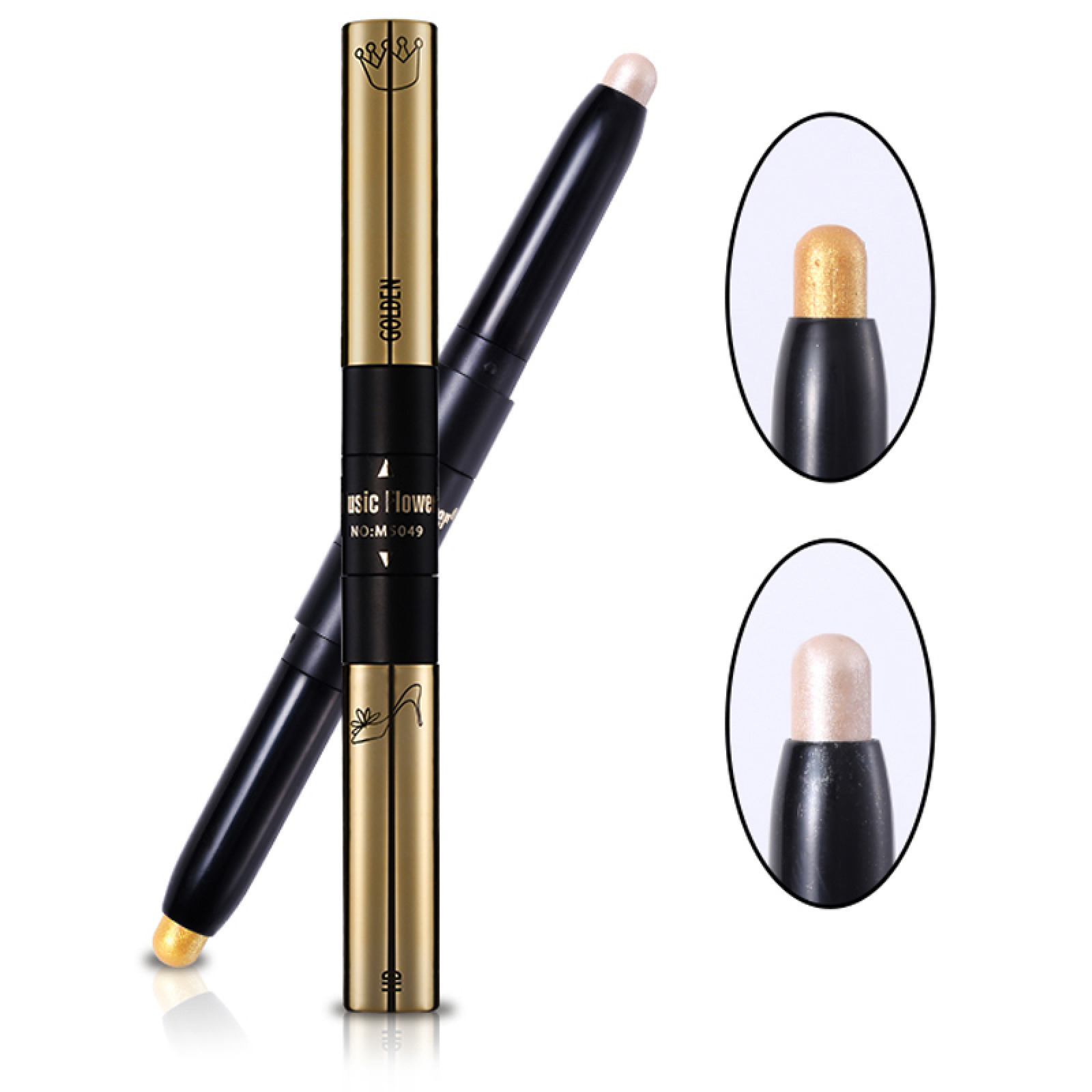 Music Flower7色高光眼影唇部双用棒时尚多用面部提亮高光棒M5049详情图11