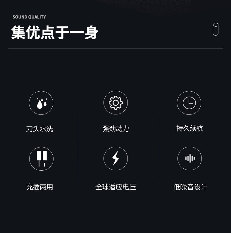 DSP丹松男士理发剪套装 电动充电水洗油头电推剪家用儿童理发器