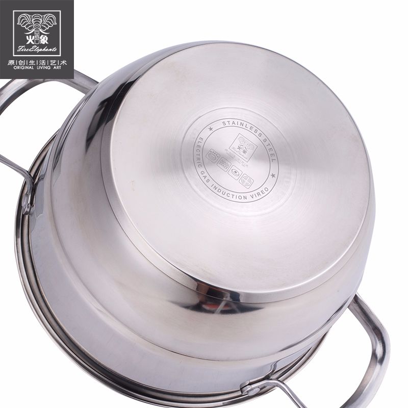 素格 火象奥罗拉蒸锅-HXD-ZG107 不锈钢色 精选优质钢材 茶色玻璃盖细节图