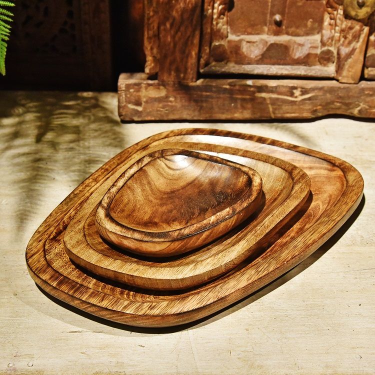 芒果木异形托盘 大