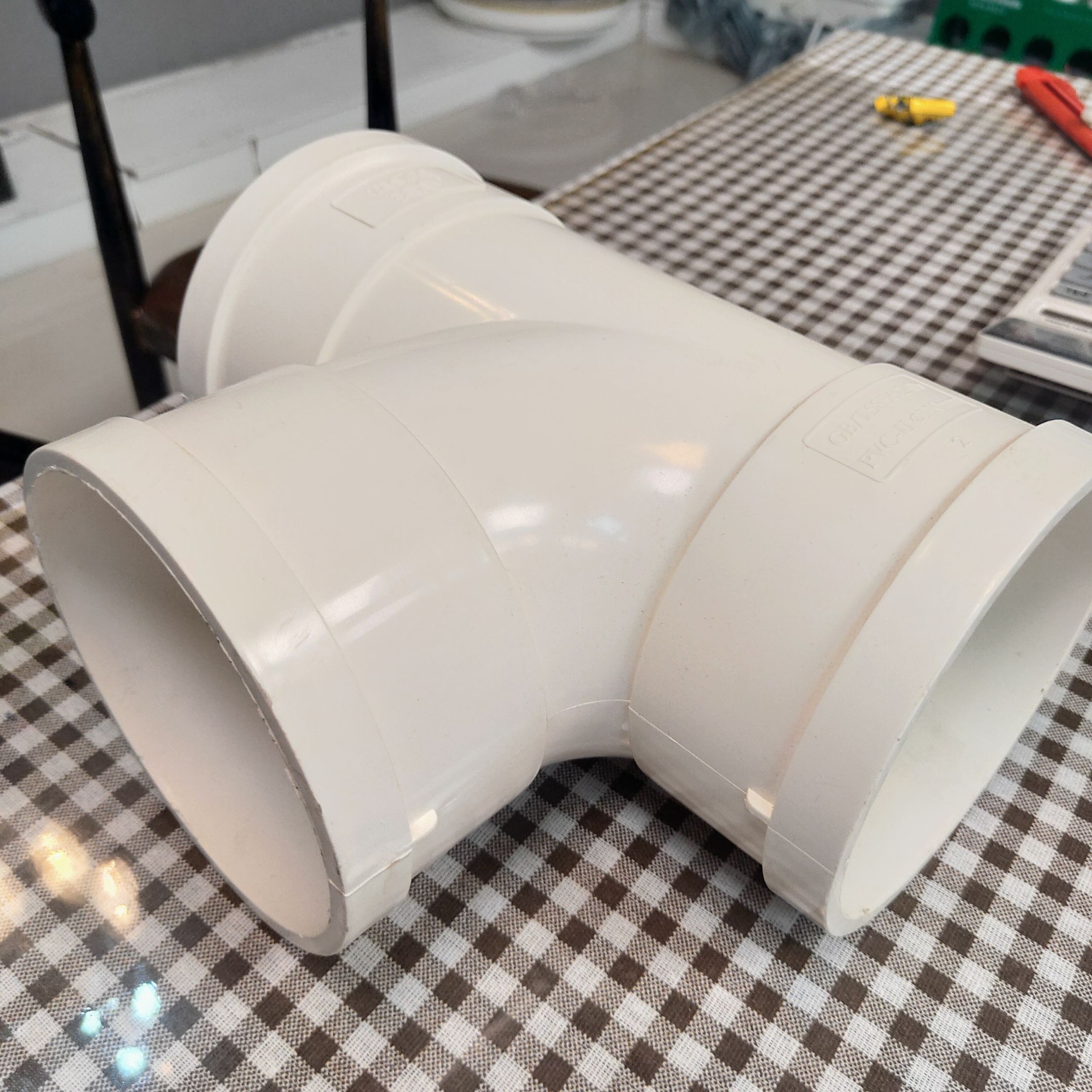 Tianjing PVC110*110 equal diameter three-way Tianjing drainage pipe pic 3