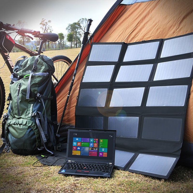 Solar power 100W notebook solar folding pack 12V5V loaded solar charger