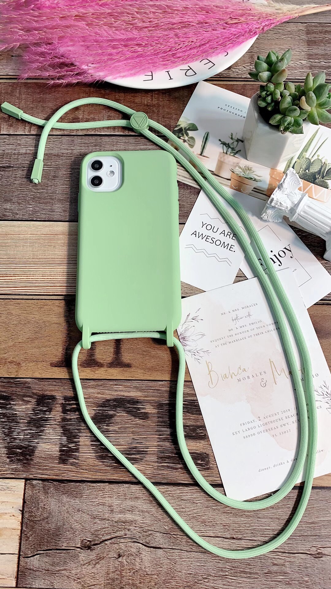 挂绳硅胶手机壳  液态手感壳 iPhone