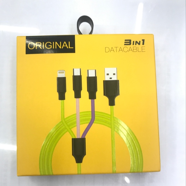 Three-in-one data cable