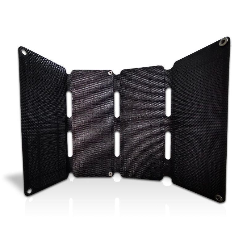 10W single crystal ETFE integrated laminated solar folding pack 5V2A outdoor waterproof phone charging details Picture