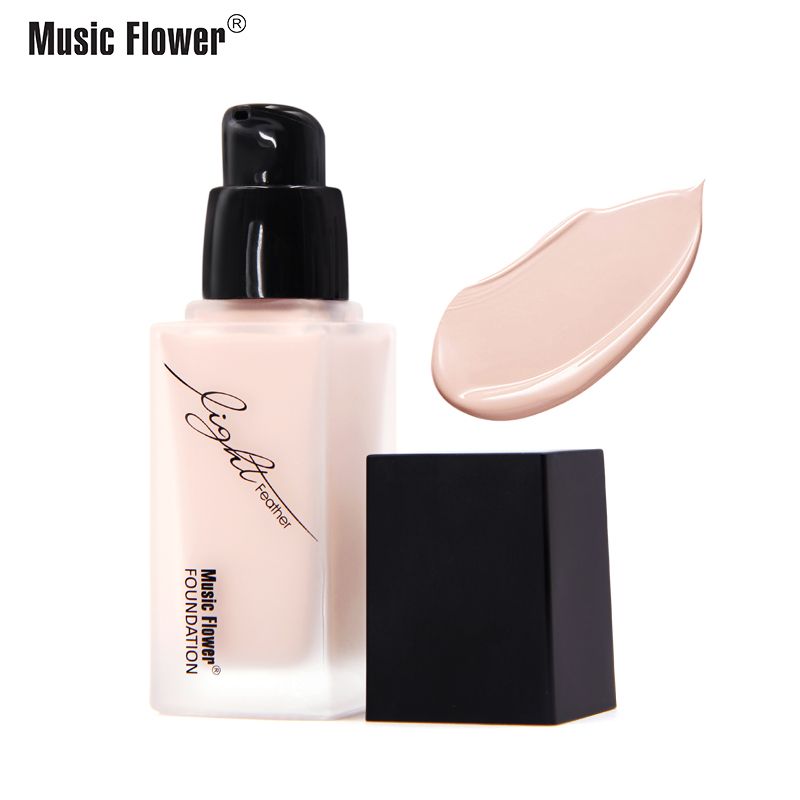 MusicFlower保湿润色裸妆粉底液持久不脱妆六色便携遮瑕粉底M6002图