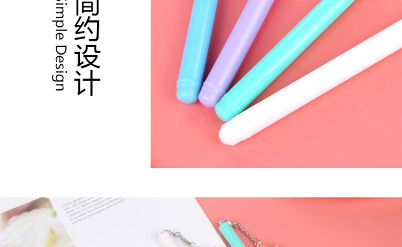 厂家直销新款卡通海星挂件中性笔网红挂件吊坠笔风铃黑色中性笔详情11