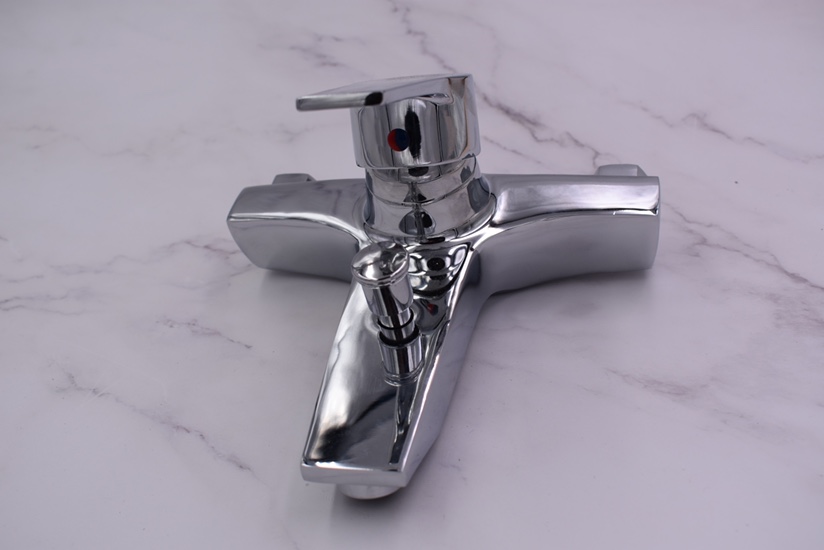 Three-in-one cold and hot water mixing faucet for bathroom shower