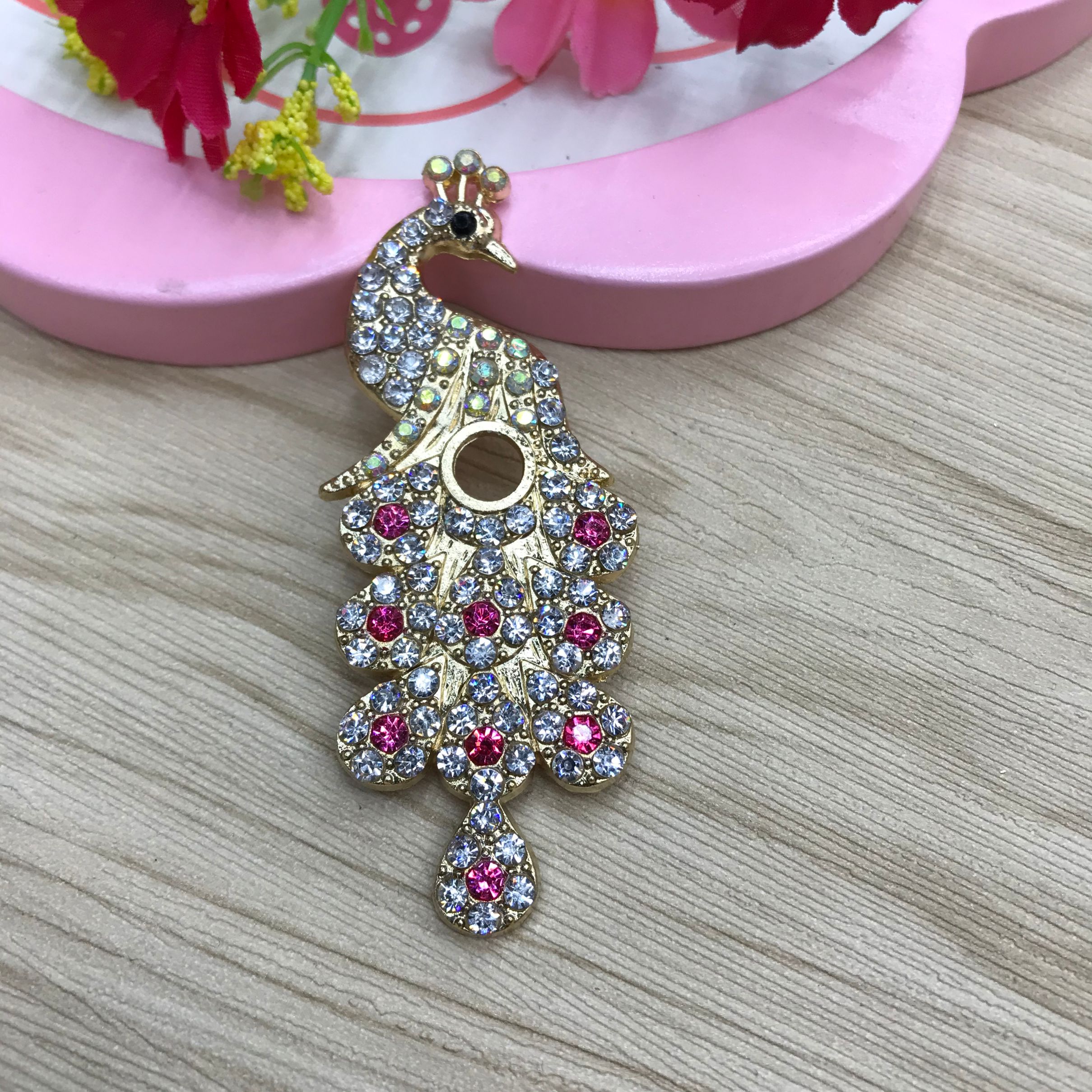New pearl oil drip and diamond bee Peacock series diy jewelry accessories, hair accessories, hats, bags, shoes, clothing and accessories detail image 8