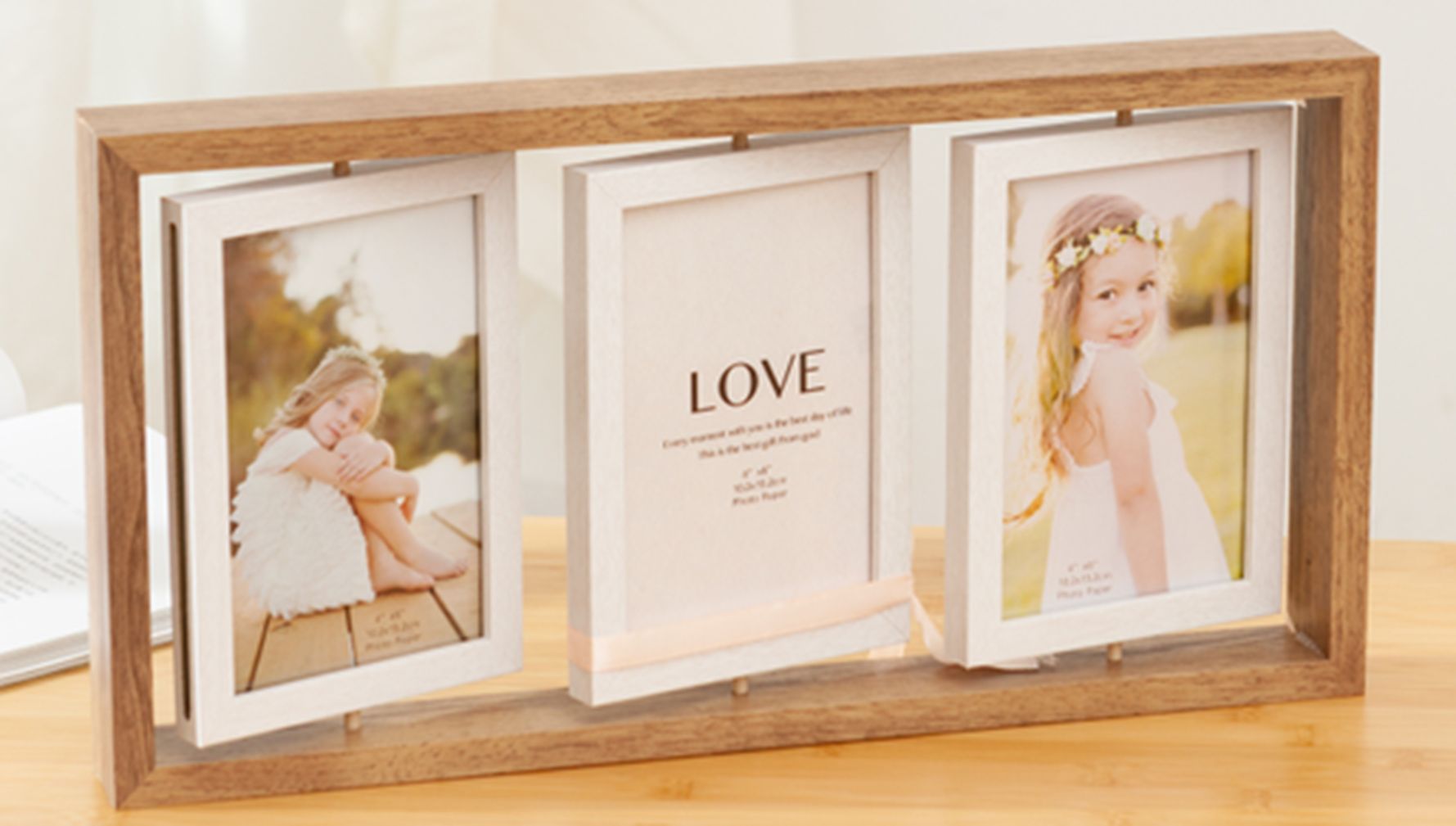 Yiwu Selection triple rotating small photo frame /29015