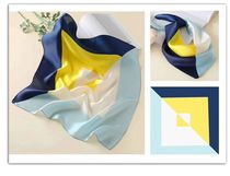 Royal blue + sky blue silk shawl scarf