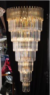 Project hotel villa crystal chandelier ceiling luxury headlamp staircase lamp thumbnail