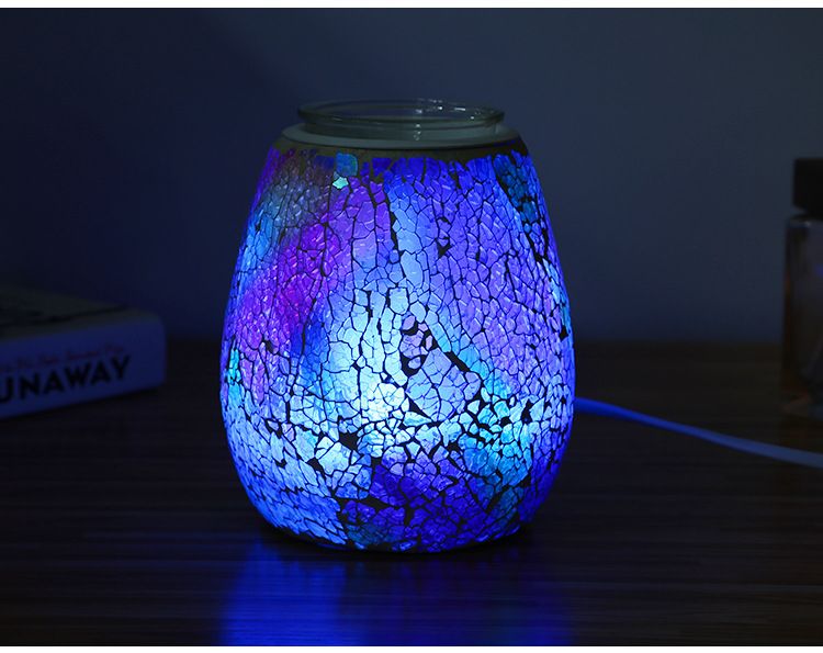 Seven-color color-changing Mosaic aroma diffuser, export aroma candle, Mosaic household aroma diffuser wholesale, flameless aroma diffuser detail image 9